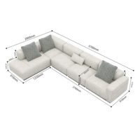 Canapé de bureau modulaire moderne en tissu [Prix par place individuelle] pour ensemble de mobilier de réception flexible