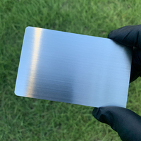 Cartes de visite vierges en acier inoxydable miroir, plusieurs couleurs, pour gravure, cadeaux promotionnels, cartes VIP de club