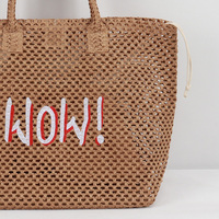Sac fourre-tout décontracté pour femme, personnalisable, design ajouré, sac de plage, capacité 3L+, bandoulière unique, Pengcheng
