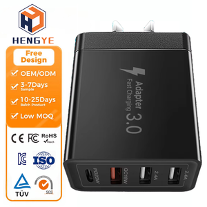 Portable Charge Rapide Rapide Téléphone Mobile Smart Cargadores 4 Ports <span class=keywords><strong>3</strong></span> Usb 1 Type C 20w PD QC Chargeur Mural - Product Image 1