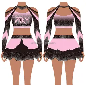 Professional Custom Design Excellent Quality Cheerleader Dress Plus Size Color Complete Girls Cheerleading Uniform