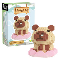 Lot de blocs de construction micro-diamants Capybara méditant en gros – Mini briques animales zen – Fournisseur en vrac – Cadeaux d'anniversaire