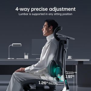 Silla de Oficina/Gaming Ergonómica Moderna <span class=keywords><strong>Hbada</strong></span> E3 Ultra+ Structure Master Mesh 100% Original con Reposapiés - Product Image 4