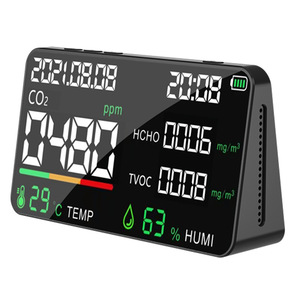 Air Quality Monitor CO2 TVOC HCHO Detector LCD Display Indoor Outdoor Use 1ppm Resolution Shenzhen Made - Product Image 2