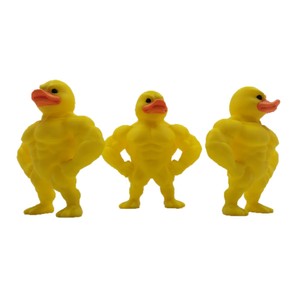 Durable Plastic 3D Printed Muscular Duck <b>Statue</b> Unique Bodybuilder Duck Gift Resin Animal Sculpture for Home Office Desk Decor - Product Image 4