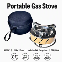Réchaud de camping pliable léger pour l'extérieur, 610g, 5800W, vente en gros, réchaud à gaz portable au butane pour pique-nique