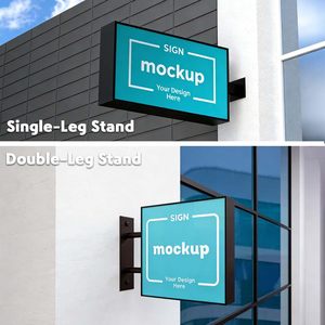 Boîte à lumière publicitaire personnalisée carrée double face imperméable avec logo LED pour les magasins, les bars, les cafés, les restaurants, les salons - Product Image 5