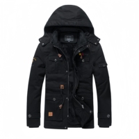 Blouson en jean d'hiver pour homme 2026, imperméable, écologique, doublé laine, épais, grande taille, loisirs, cargo, streetwear