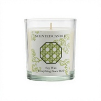 Bougie parfumée en cire de soja à motif tressé en bambou, parfum floral végétal, pot en verre, aromathérapie, décoration d'intérieur