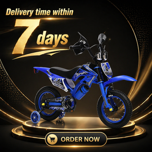 Vélo pour enfants de style moto avec roues d'apprentissage et phare avant, 12/16/20 pouces, pour garçons et enfants - Product Image 3