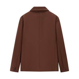 Женский костюм PB&ZA из 2 предметов, новинка 2026 года, шикарный модный комплект: винтажный пиджак с длинным рукавом и брюки, женский костюм - Product Image 4