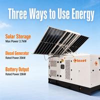 Générateur diesel photovoltaïque tout-en-un de 20 kW 45 kWh, remorquable, avec modules solaires de type N à pliage automatique, IP54