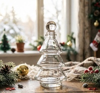 Diffuseur de parfum en verre Sishang, design simple et élégant, 80 ml, en forme de sapin de Noël, bouteille créative pour la maison, avec couvercle hermétique
