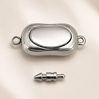 Connecteur d'extrémité pour collier et bracelet en acier inoxydable 316L anti-ternissement, plaqué or 18 carats PVD, poli miroir, composants de bijoux DIY