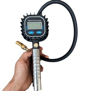 เกจวัดแรงดันลมยางดิจิตอล 0-330PSI หลายหน่วย วัสดุพลาสติกและเหล็ก สำหรับรถยนต์ มอเตอร์ไซค์ จักรยาน พร้อมปืนลม - Product Image 5