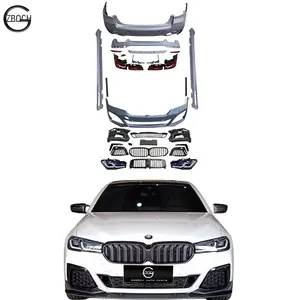 Old to new bodykit for BMW 5 series G30 G38 2016+ upgrade 2023 G30 MT Body kits Headlights Taillights M sport bumper M tech kit