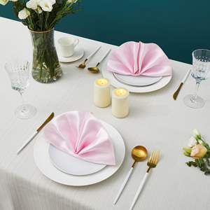 ผ้าเช็ดปากผ้าซาตินอีสเตอร์ลายกระต่ายสำหรับอาหารฤดูใบไม้ผลิและการล่าไข่ - Product Image 4