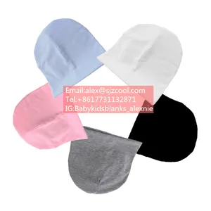 Cappelli per bambini in cotone personalizzati 2 strati in cotone lavorato a maglia berretti per cappello da bambino con nodo in cotone 100%