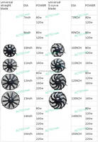 AC.117.1394 Ventilateur électrique universel 10 pouces 12V 120W PULL Pièces de système de climatisation de voiture Refroidissement automatique du moteur Ventilateur condenseur AC