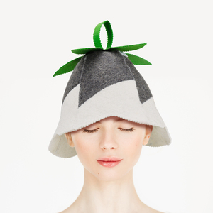 Bonnet de sauna unisexe écologique en feutre de polyester, chapeau de douche souple réglable de luxe de haute qualité, coloré du fabricant professionnel - Product Image 3