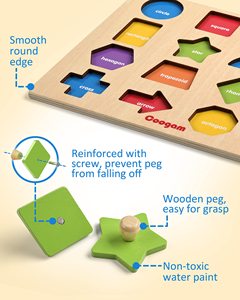 Puzzle d'apprentissage 3D en bois écologique Montessori pour enfants - <span class=keywords><strong>Alphabet</strong></span> et chiffres - Jouet éducatif pour Noël et les occasions de remise de diplômes - Product Image 2