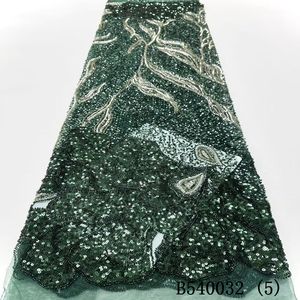 Mới nhất rực rỡ mềm mại và nhiều màu sọc sequin Net Tulle French Wedding ren vải - Product Image 4