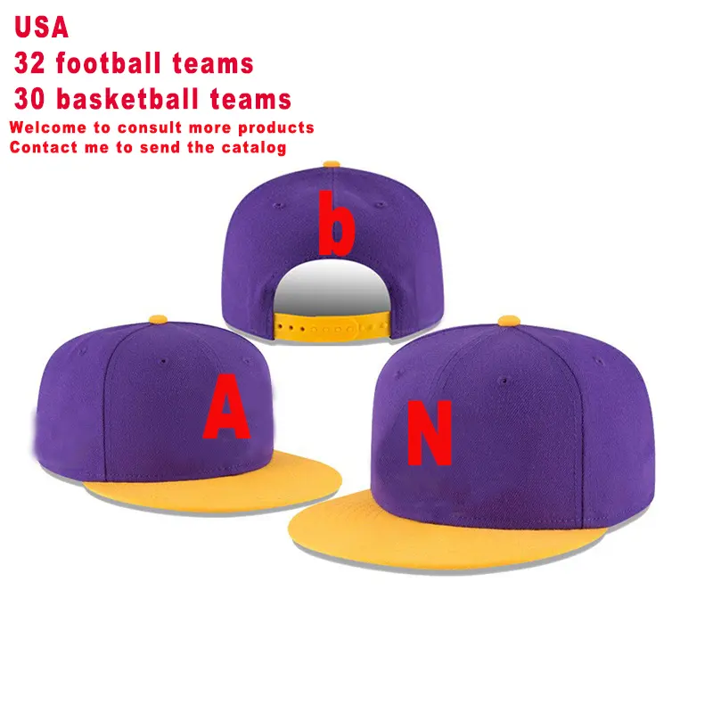Toptan güzel kalite metal spor kapaklar özel logo boş hip hop şapka düz düz ağız snapback beyzbol şapkası