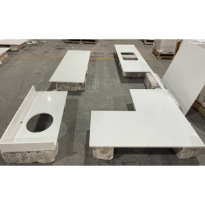 Encimeras de Cuarzo Blanco de Alta Calidad, Modernas y Sencillas, para Mesas de Centro y Baños - Product Image 3