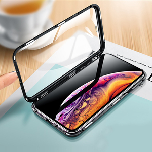 verre Double face pour <span class=keywords><strong>iphone</strong></span> 7 8plus XS Max <span class=keywords><strong>Xr</strong></span> X <span class=keywords><strong>Coque</strong></span> magnétique en métal 360 degrés <span class=keywords><strong>Coque</strong></span> complète pour <span class=keywords><strong>iphone</strong></span> 6 - Product Image 5