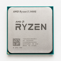 Processeur de bureau R5 3400G AM4 en gros, 65W, faible consommation, avec carte graphique intégrée pour système informatique assemblé, en stock