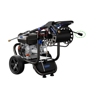 Offre Spéciale Nouvelle Nettoyeuse Haute Pression à Gaz 3600 PSI/248 bars Robuste en Acier Inoxydable avec 4 Buses et Pompe à Vilebrequin pour Nettoyage de Sols - Product Image 4