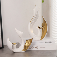 Décoration d'intérieur en céramique de luxe nordique Style Unique Phoenix ornements Art en forme d'oiseau avec accent de mariage créatif