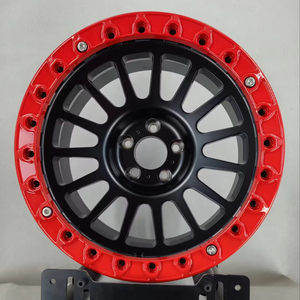 ล้ออัลลอยด์อะลูมิเนียมฟอร์จสีแดงดำใหม่ 5x139.7 6x139.7 แบบ Beadlock ขนาด 16 17 <span class=keywords><strong>18</strong></span> นิ้ว สำหรับรถออฟโรด <span class=keywords><strong>SUV</strong></span> F-150 Tacoma 30 มม. - Product Image 2