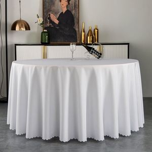 Wholesale <b>Round</b> Wedding <b>Table</b> <b>Cloth</b> Waterproof Party White Tablecloth for Banquet Events - Product Image 1
