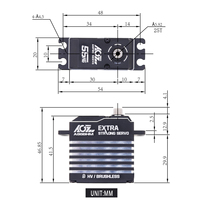 Servo Digital Programable A86BHM 8.4V 55KG 0.11Seg con Engranajes de Acero, Extra Fuerte, Sin Escobillas, Estándar