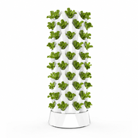 Tour de jardinage verticale compacte à 10 niveaux, système hydroponique avec pompe submersible et éponge de culture pour la culture intérieure en petit espace