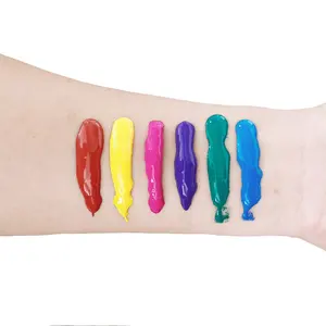 Resplandor nuevo neón mujer cuerpo pintura neón UV cara pintura kit para niños profesional líquido resplandor en la oscuridad cara cuerpo pintura tubo - Product Image 4