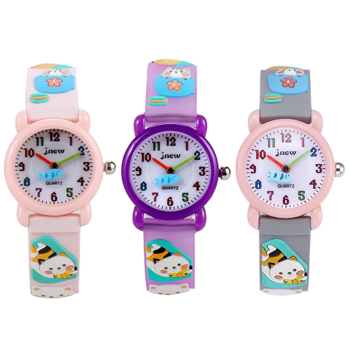 3D Quartz Watch Cute Cartoon Waterproof Quartz Watch Cartoon Animation For Kids