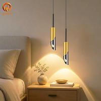 Lustres nordiques, luminaires suspendus modernes, tube long en aluminium noir, luminaire suspendu pour cuisine, luminaire linéaire LED, lampe GU10