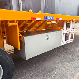 Semirremolque de Plataforma Plana de Alta Calidad, 4 Ejes, 40-60 Toneladas de Carga Útil, Transportador de Contenedores, Suministro de Fábrica China - Product Image 6