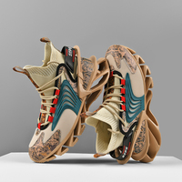Chaussures de sport respirantes en maille technique pour hommes, semelle creuse, absorption des chocs, chaussures de course athlétiques
