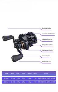 Moulinet de pêche à lancer DC, lancer fluide, anti-recul, bobine métallique longue portée, pour la pêche aux leurres - Product Image 2
