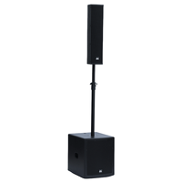 Sistema de Altavoces para DJ, Altavoz de Columna de 10x3.5 Pulgadas con Subwoofer Activo de 15 Pulgadas, Altavoces Profesionales para Conciertos e Iglesias
