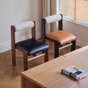 <span class=keywords><strong>Chaise</strong></span> de <span class=keywords><strong>salle</strong></span> à <span class=keywords><strong>manger</strong></span> moderne en cuir massif de style mid-century, <span class=keywords><strong>chaise</strong></span> de coiffeuse/bureau écologique et tabouret design pour la maison et l'hôtellerie - Product Image 3