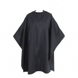 Cape de coiffure imperméable en polyester avec logo personnalisé, fermeture à pression ajustable à la taille, 160x140cm, pour salon de coiffure - Product Image 1