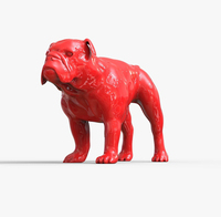 Statue de bouledogue en résine pour la décoration de la maison