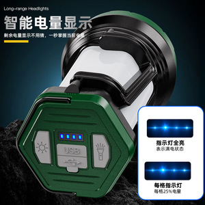 ไฟฉาย LED ความสว่างสูง 12W แบบชาร์จได้ ชนิด Type C ปรับซูมได้ สำหรับตั้งแคมป์กลางแจ้ง พร้อมฟังก์ชั่นหรี่ไฟ - Product Image 3