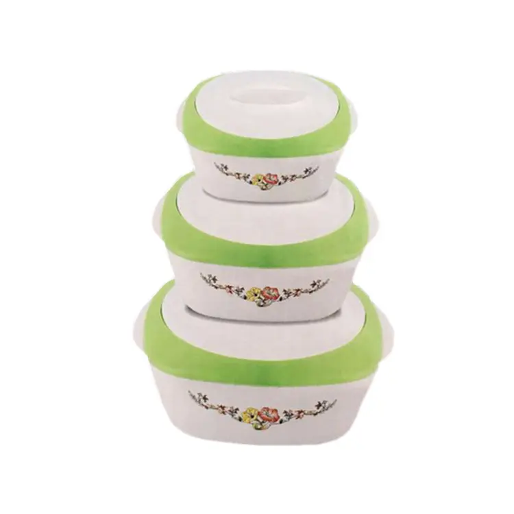 Hot Sale 3ピース/セットPlastic Thermo Bowls Insulated Casserole Hot Pot Food Warmer Containers Set