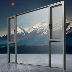 RICHOCEAN <span class=keywords><strong>Finestre</strong></span> a Battente in Alluminio e Vetro, Produzione Foshan, <span class=keywords><strong>Finestre</strong></span> Personalizzate a Basso Costo con Zanzariera - Product Image 5