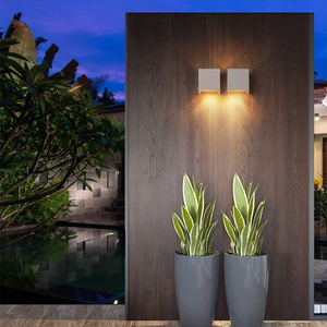 ไฟ LED ติดผนังอุปกรณ์ตกแต่งผนังรูปแบบศิลปะใหม่สำหรับสวนวัสดุพีซีพลังงานแสงอาทิตย์ - Product Image 2